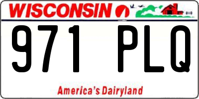 WI license plate 971PLQ