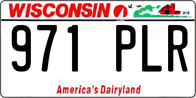 WI license plate 971PLR
