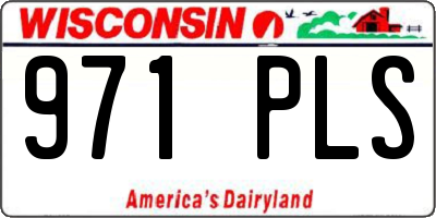 WI license plate 971PLS