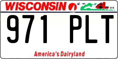 WI license plate 971PLT