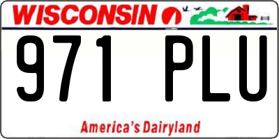 WI license plate 971PLU