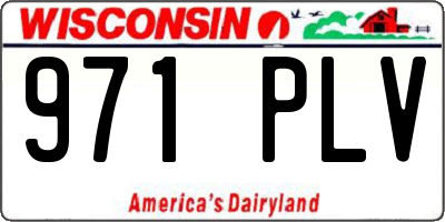 WI license plate 971PLV