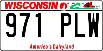 WI license plate 971PLW