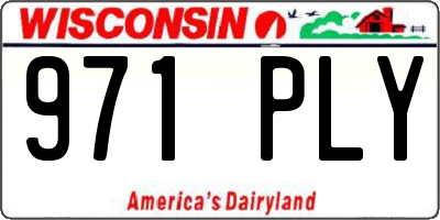 WI license plate 971PLY