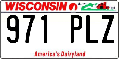WI license plate 971PLZ