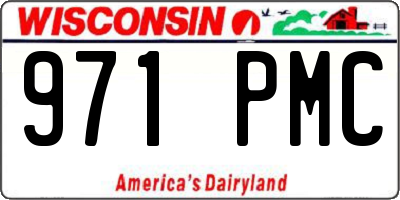 WI license plate 971PMC