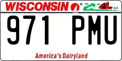 WI license plate 971PMU