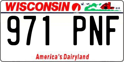 WI license plate 971PNF