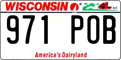 WI license plate 971POB