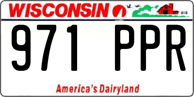 WI license plate 971PPR