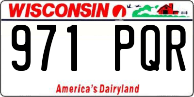 WI license plate 971PQR