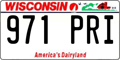 WI license plate 971PRI