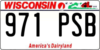 WI license plate 971PSB