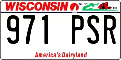 WI license plate 971PSR