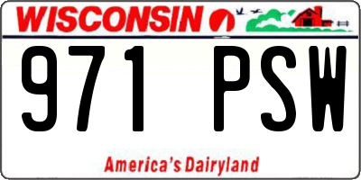 WI license plate 971PSW