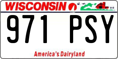 WI license plate 971PSY
