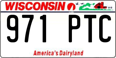 WI license plate 971PTC