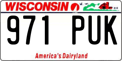 WI license plate 971PUK