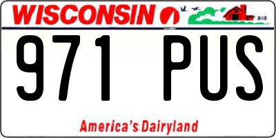 WI license plate 971PUS