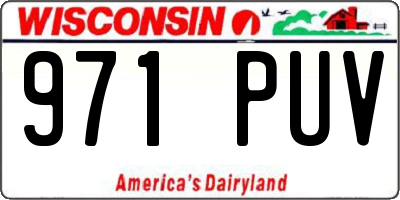WI license plate 971PUV