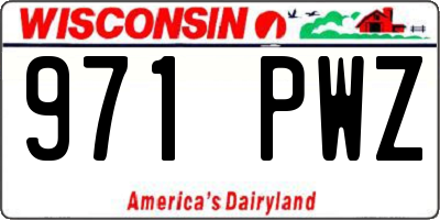 WI license plate 971PWZ