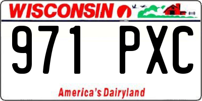WI license plate 971PXC