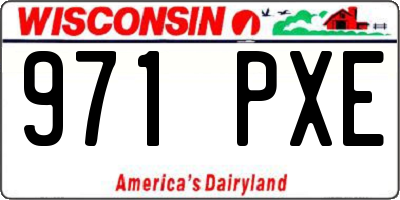 WI license plate 971PXE