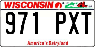 WI license plate 971PXT