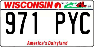 WI license plate 971PYC
