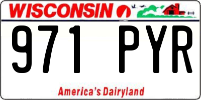 WI license plate 971PYR