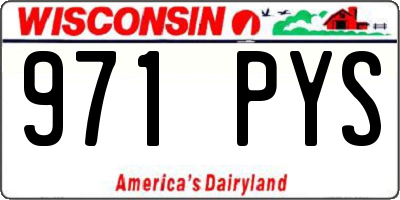 WI license plate 971PYS