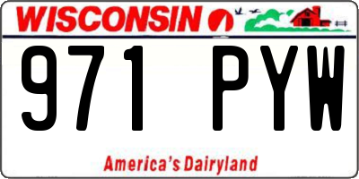 WI license plate 971PYW