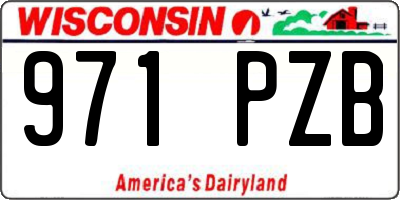 WI license plate 971PZB