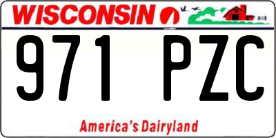 WI license plate 971PZC