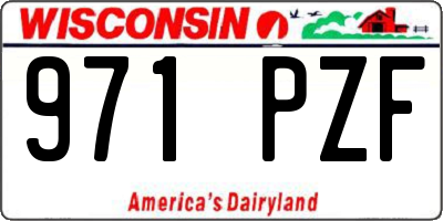 WI license plate 971PZF