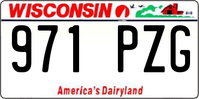 WI license plate 971PZG