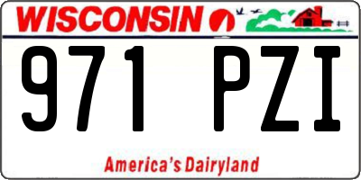 WI license plate 971PZI
