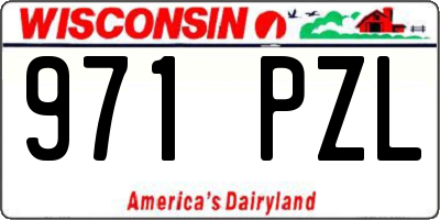 WI license plate 971PZL