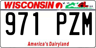 WI license plate 971PZM