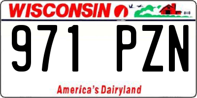 WI license plate 971PZN