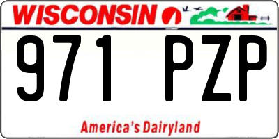 WI license plate 971PZP