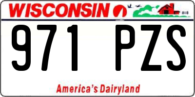WI license plate 971PZS