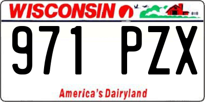 WI license plate 971PZX