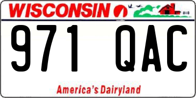 WI license plate 971QAC