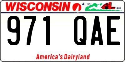 WI license plate 971QAE