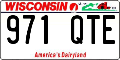 WI license plate 971QTE