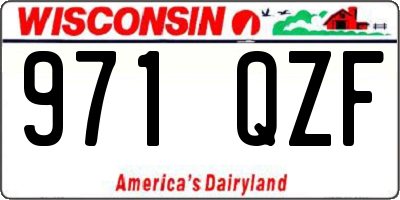 WI license plate 971QZF