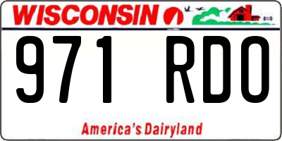 WI license plate 971RDO