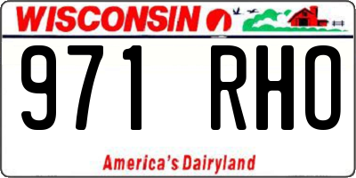 WI license plate 971RHO