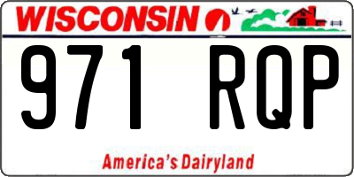 WI license plate 971RQP